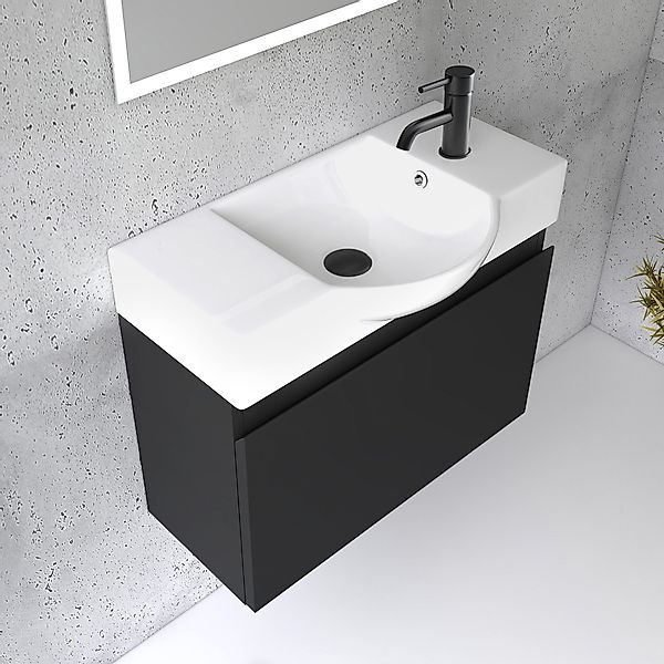 Alpenberger Badmöbel-Set Waschbecken mit Unterschrank 55 günstig online kaufen