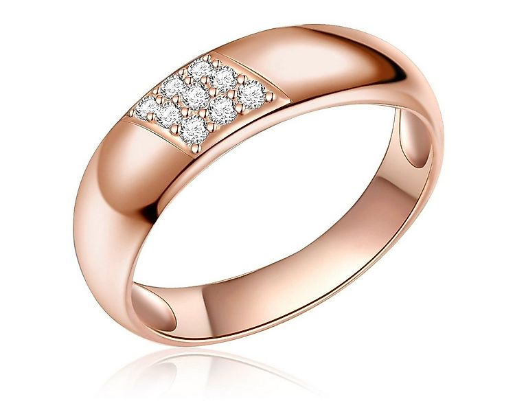 Rafaela Donata Silberring roségold, mit funkelnden Zirkonia-Steinen günstig online kaufen