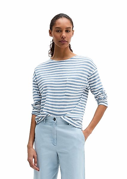 Marc OPolo Langarmshirt Ringel-Longsleeve regular fit aus Slubjersey günstig online kaufen