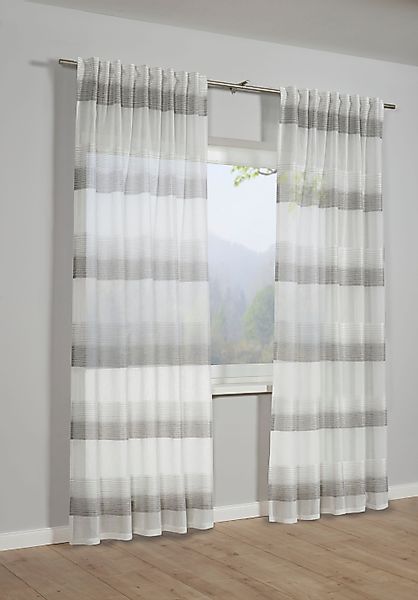 GARDINIA Gardine Schal mit Gardinenband Etamine, günstig online kaufen