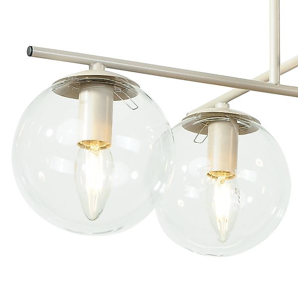 Deckenleuchte Zoe, beige, Länge 51 cm, Glas, 4-flammig, E14 günstig online kaufen