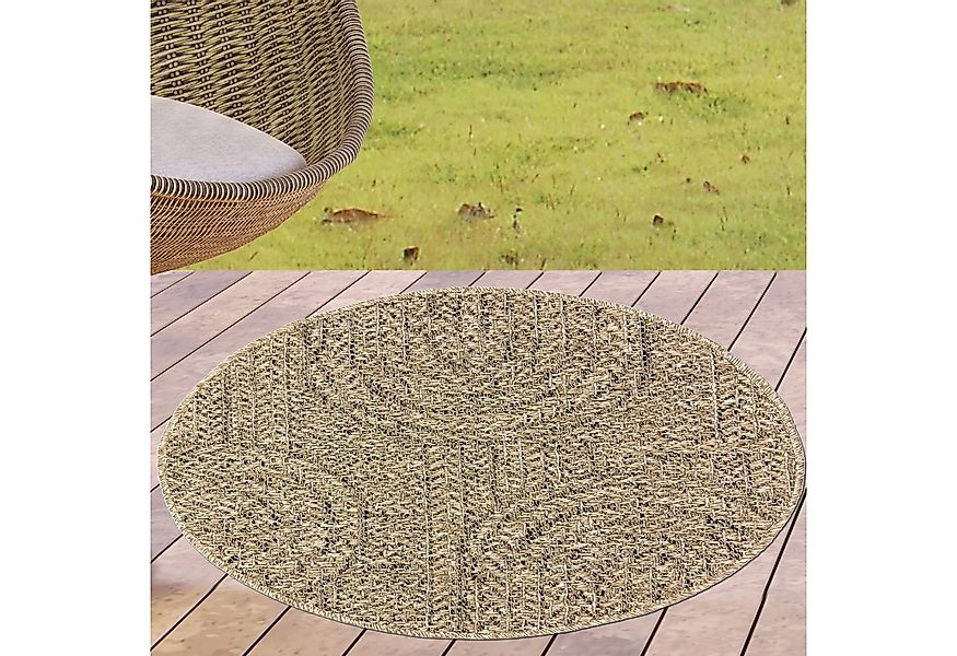 Carpetia Teppich In- & Outdoorteppich im Jute-Look in natürlichen Farben, r günstig online kaufen