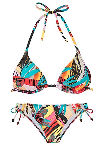 Bruno Banani Triangel-Bikini "Onyx", (Set), mit Perlen-Accessoires günstig online kaufen
