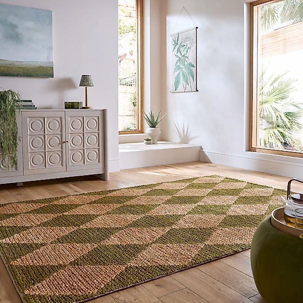 FLAIR RUGS Teppich "Effie Diamond" rechteckig 5 mm Höhe handgeknüpft günstig online kaufen