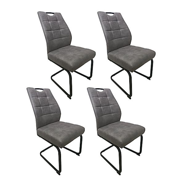 HTI-Living Esszimmerstuhl Schwingstuhl Marek Hellbraun 4er-Set günstig online kaufen
