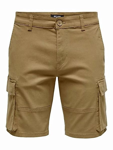 ONLY & SONS Cargoshorts Cargo Shorts Pants Lässige Sommer Hose 7345 in Brau günstig online kaufen