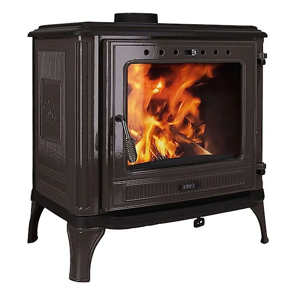 365 Kaminofen Ferrox 75 Grau Emailliert 10,5 kW günstig online kaufen