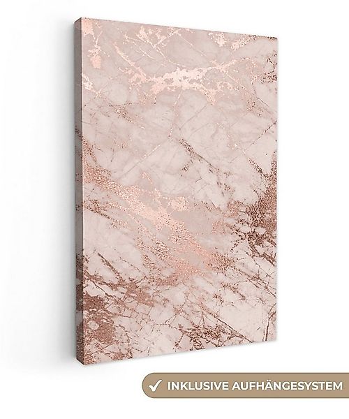 OneMillionCanvasses® Leinwandbild Marmor - Rosa - Luxus - Marmoroptik - Gli günstig online kaufen