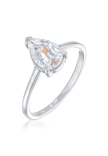 Elli Fingerring Solitär Zirkonia Tropfen 925 günstig online kaufen