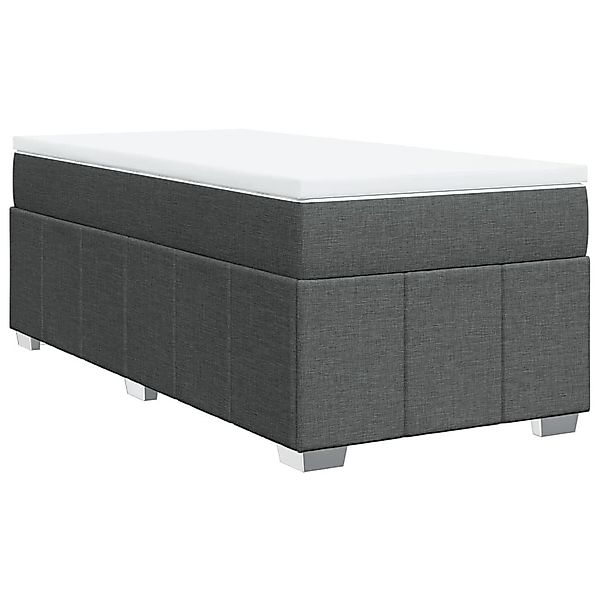 vidaXL Bett Boxspringbett mit Matratze Dunkelgrau günstig online kaufen