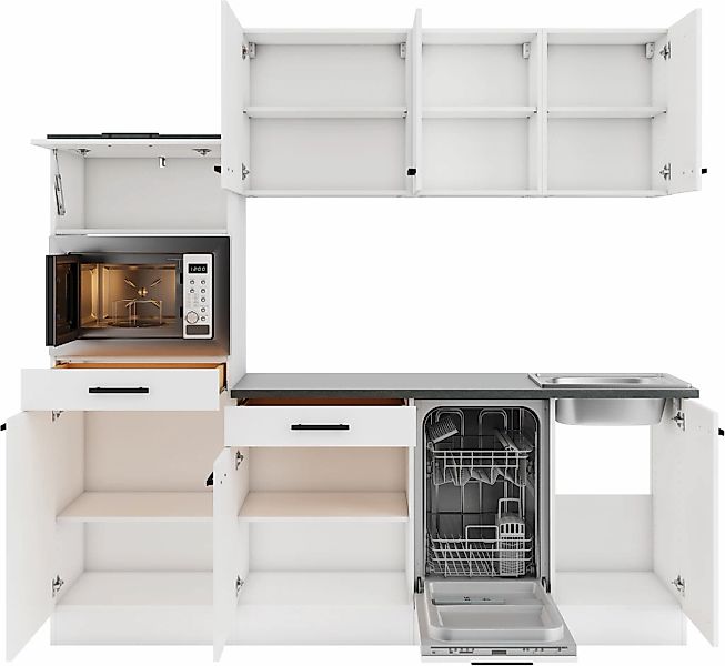 OPTIFIT Küchenzeile "Palma" Breite 270 cm, wahlweise mit E-Geräten, seitenv günstig online kaufen