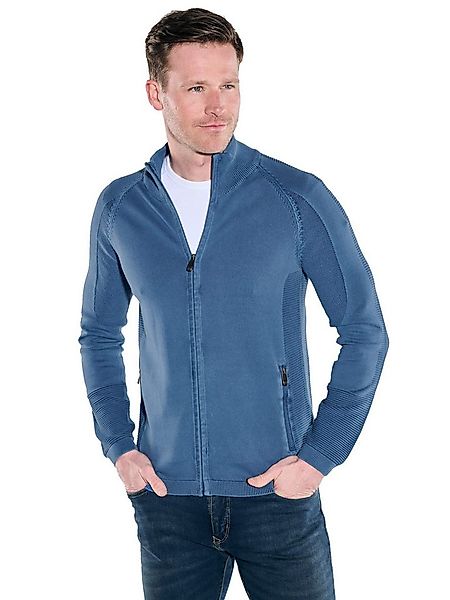 Engbers Cardigan engbers Herren Cardigan mit Troyerkragen, Mittelblau günstig online kaufen