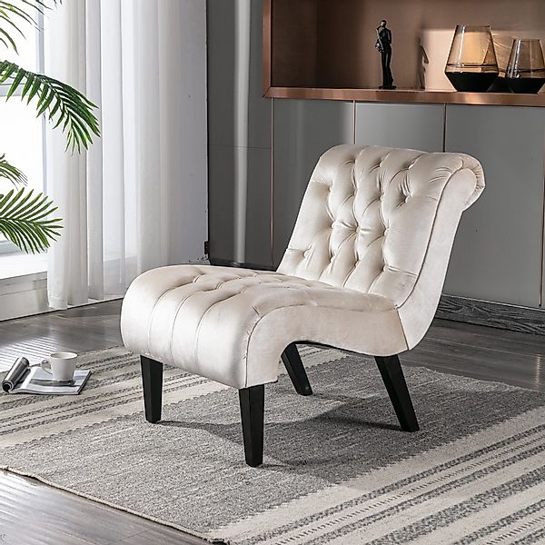 LVHOM XXL-Sessel Eleganter gepolsterter Samtstuhl, Knopfheftung günstig online kaufen