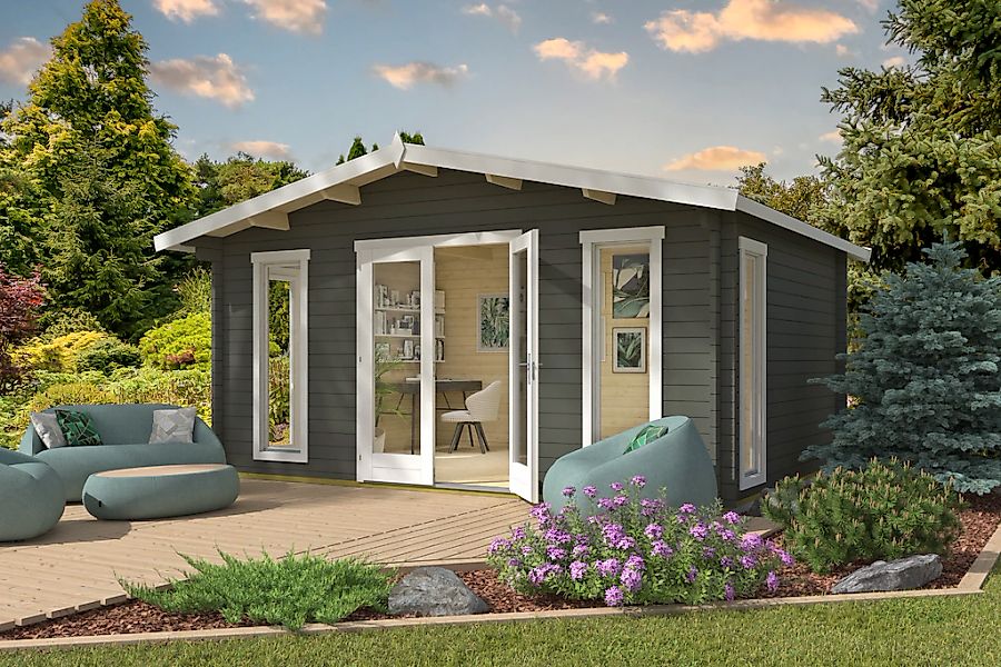 Nordic Holz Gartenhaus "ELGIN 44 SET" günstig online kaufen