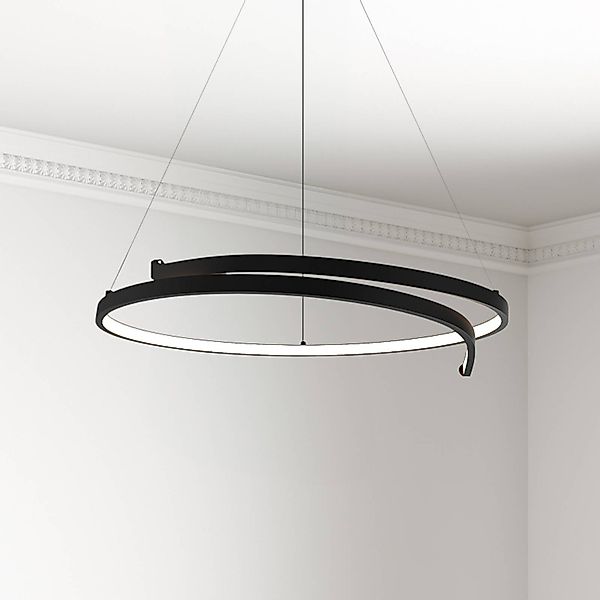 LED-Hängeleuchte Lorenzo, Metall, schwarz, 4.000 K günstig online kaufen