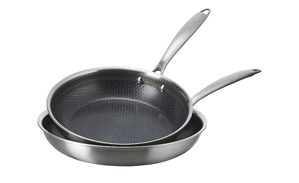 KHG 2er-Pfannenset    ¦ silber ¦ Edelstahl,Aluminium Töpfe & Pfannen & Zube günstig online kaufen