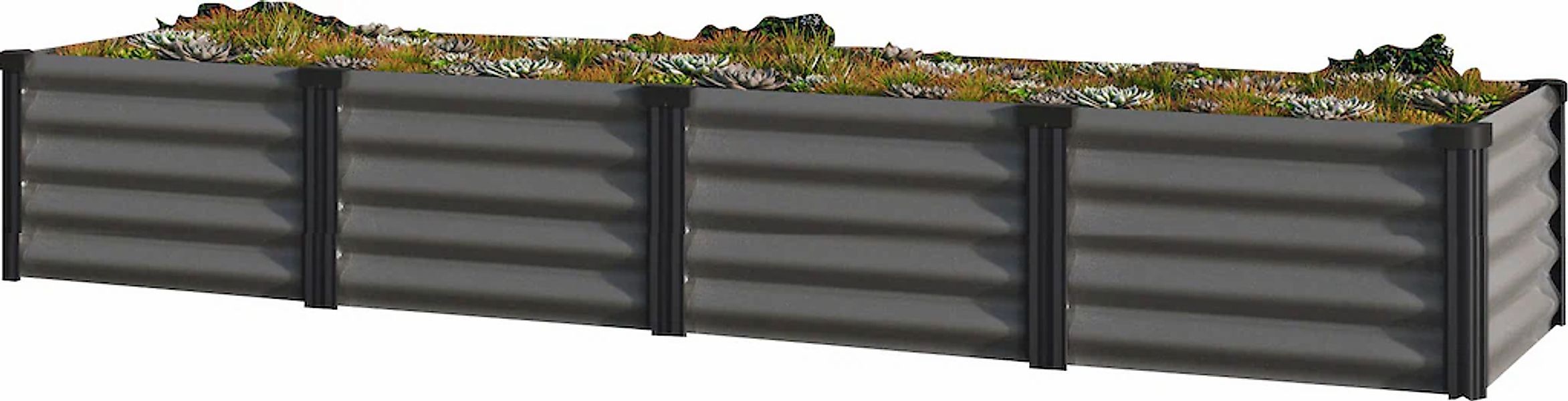 Vitavia Hochbeet "Meta In&Out 401 L" BxTxH: 65x245x40 cm, granit/schwarz günstig online kaufen