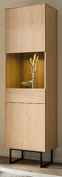 Furn.Design Standvitrine Breda (Vitrinenschrank in Stone Eiche Dekor, 58 x günstig online kaufen