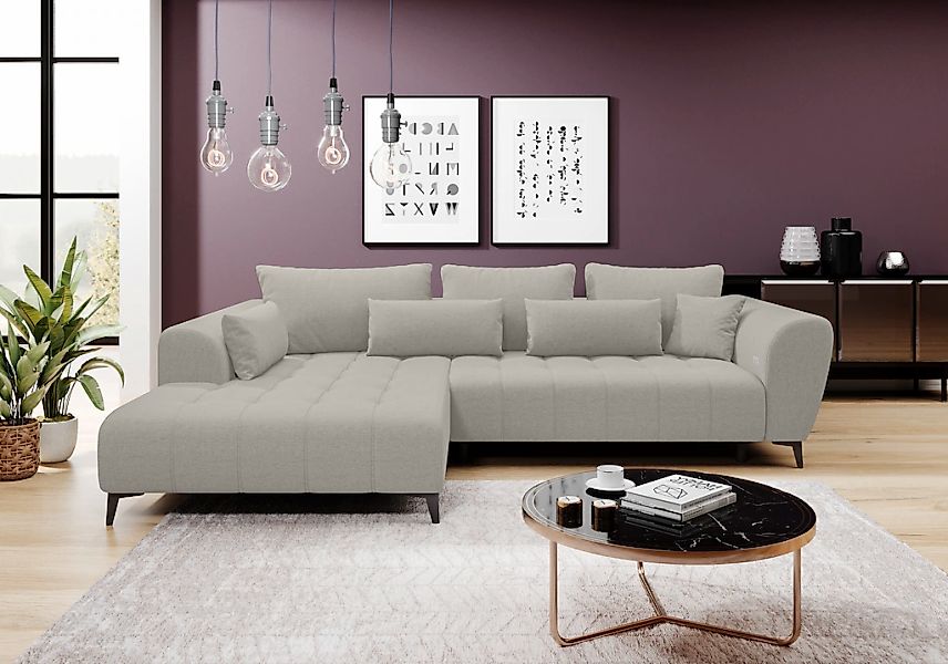 WERK2 Ecksofa "Garay, XXL-Liegefläche: elektrisch ausziehbar auf ca. 228×12 günstig online kaufen