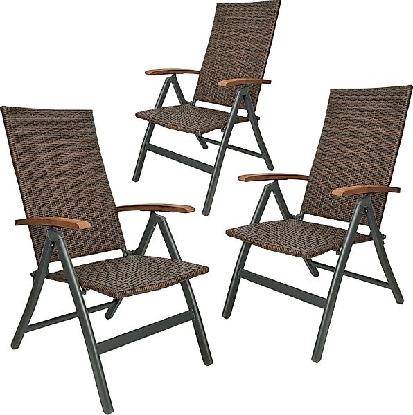 BRUBAKER Gartenstuhl Polyrattan Stuhl - Modena günstig online kaufen