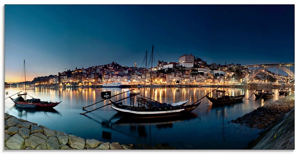 Artland Glasbild »Porto - Nachtpanorama«, Europa, (1 St.), in verschiedenen günstig online kaufen