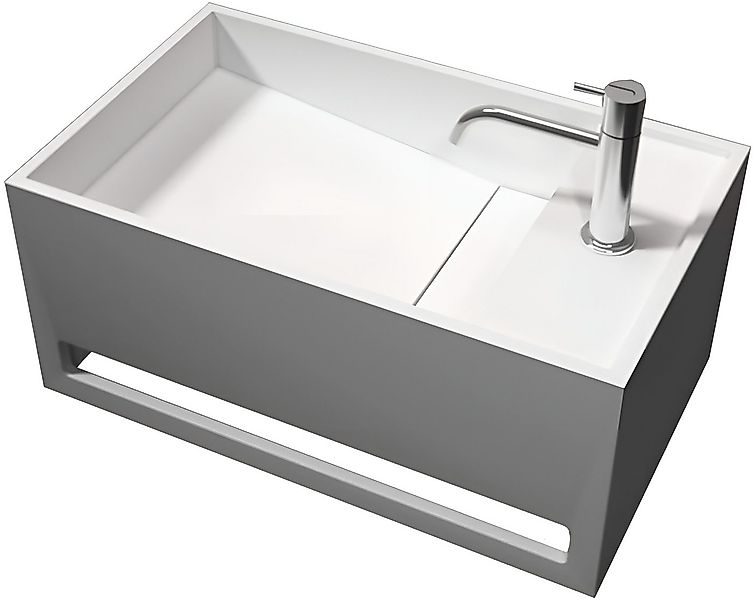 Bernstein Waschbecken PB2078, aus Mineralguss - 50 x 30 x 22 cm - Weiß matt günstig online kaufen