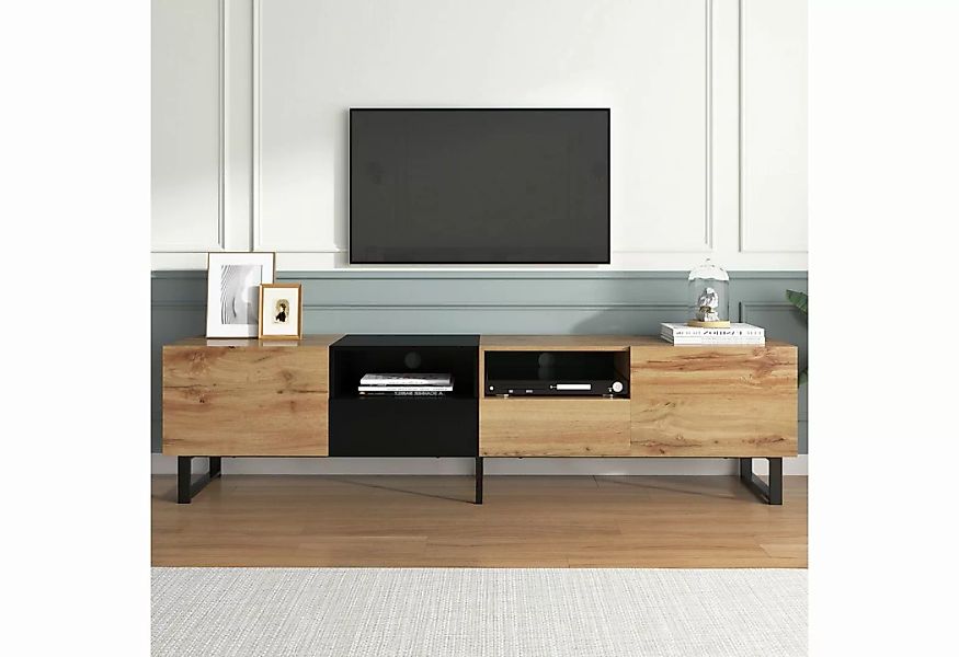 IDEASY Spind Moderner TV-Schrank, farblich passendes Design in Schwarz und günstig online kaufen