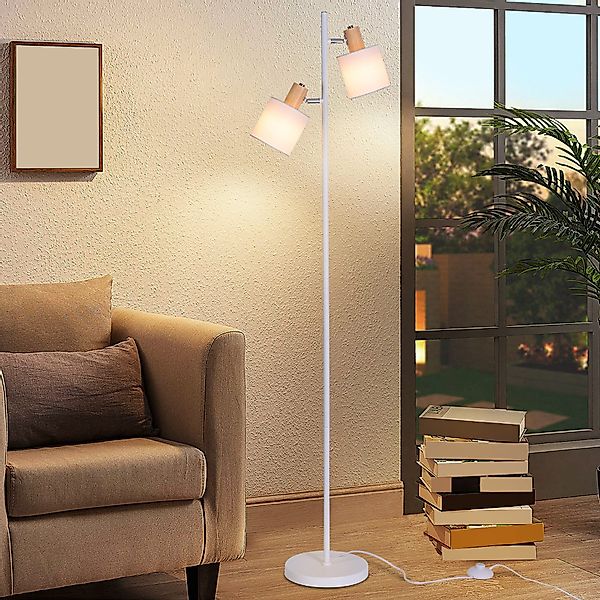 ZMH Stehlampe Wohnzimmer 145cm 2 Flammig günstig online kaufen
