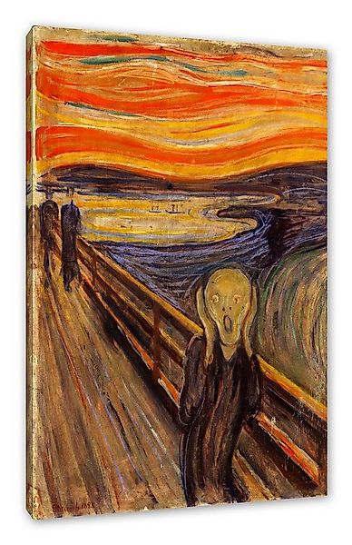 Pixxprint Leinwandbild Edvard Munch - Der Schrei I, Edvard Munch - Der Schr günstig online kaufen