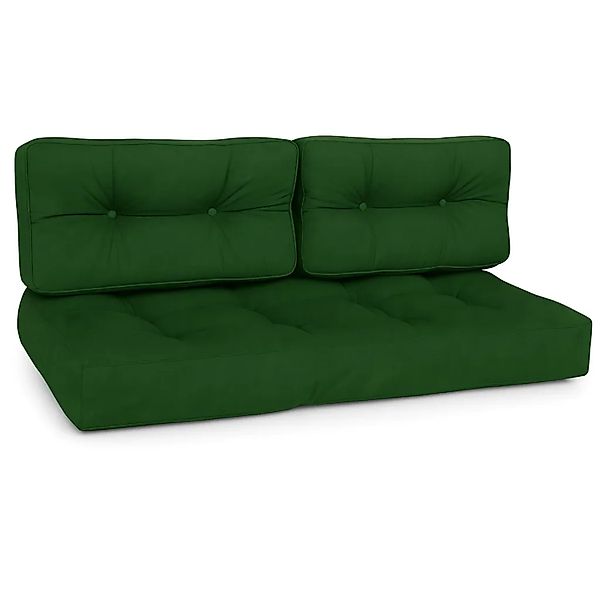 Beautissu ECO Style Palettenkissen Sitz 120x80x15cm Dunkelgrün + Rücken 2tl günstig online kaufen