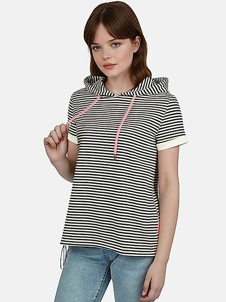 salzhaut Kapuzenshirt Damen Hoodie-Shirt Utkleien Kurzarm mit Streifen und günstig online kaufen