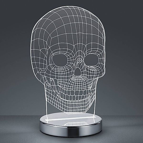 Reality Leuchten LED Tischleuchte Skull, Farbwechsel, LED fest integriert, günstig online kaufen