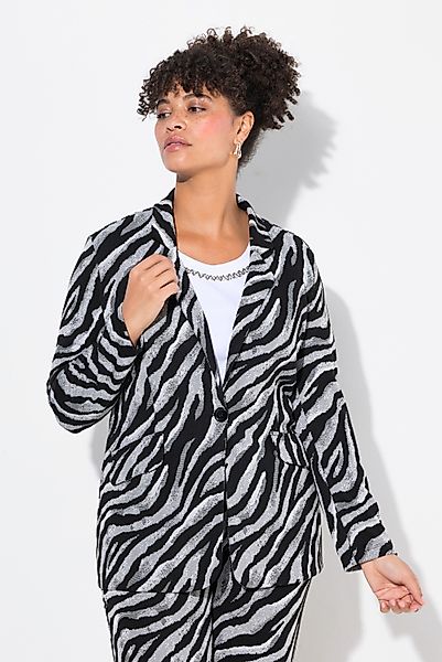 MIAMODA Blusenblazer Blazer schmale Form Zebramuster günstig online kaufen