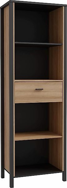 FORTE Aktenregal "High Rock", mit Tür, 4 offene Fächer, Industrial-Stil, 65 günstig online kaufen