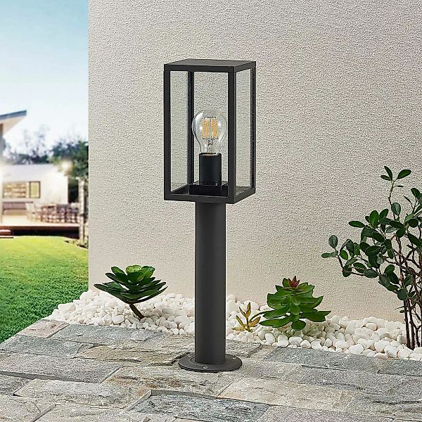 Lindby Sockelleuchte Filimon, 50 cm, anthrazit,  IP44, E27 günstig online kaufen