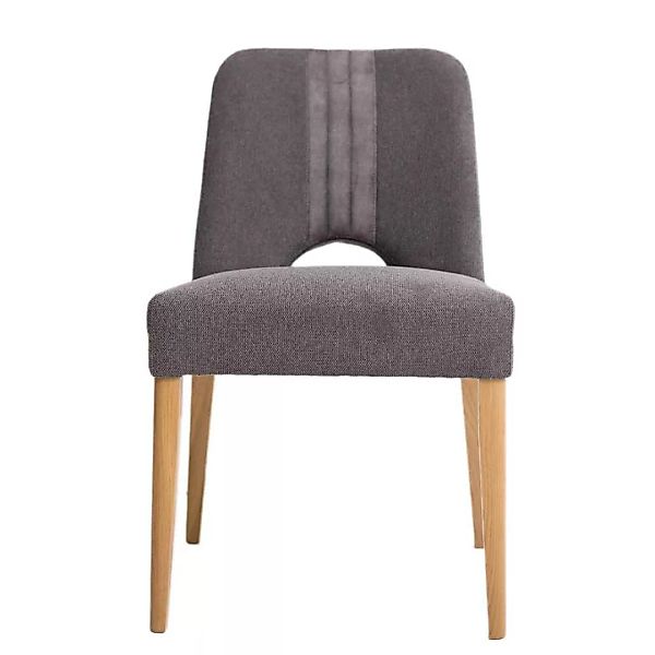 Esstisch Stuhl 53 cm breit Bezug aus Webstoff und Velours günstig online kaufen