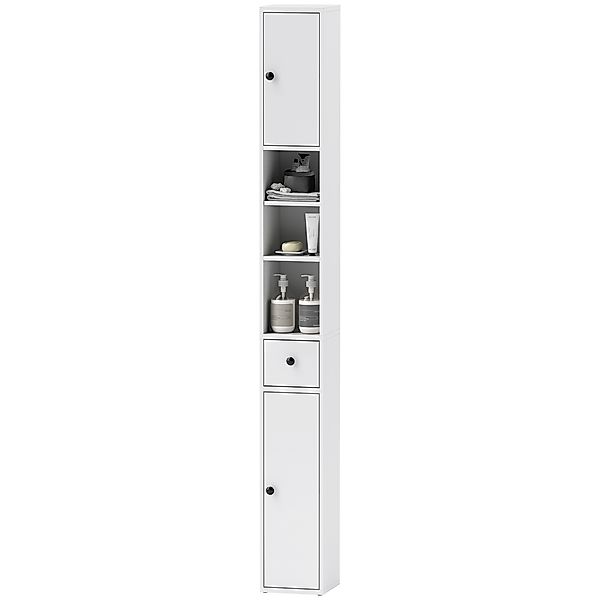 HOMCOM Badezimmerschrank schmal, Hochschrank Toilettenschrank mit Schublade günstig online kaufen