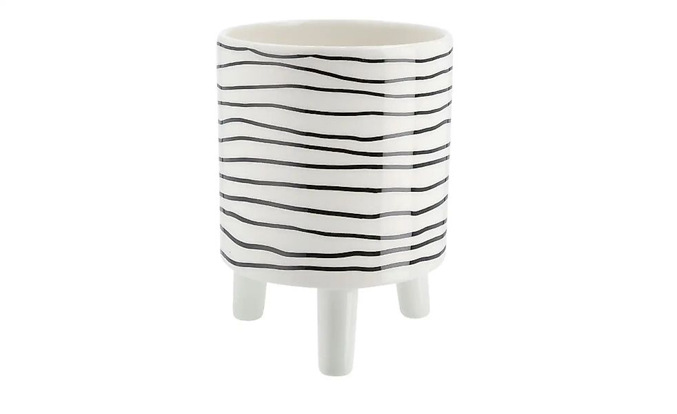 Übertopf   ¦ weiß ¦ Dolomite ¦ Maße (cm): H: 15,5  Ø: 12 Accessoires > Deko günstig online kaufen