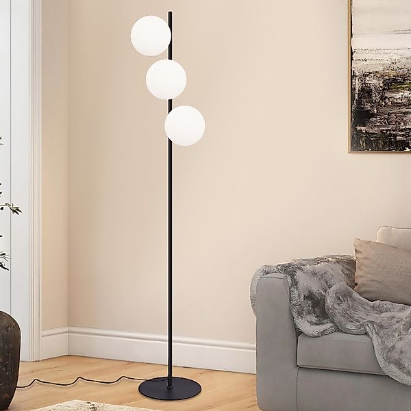 Nettlife Stehlampe Vintage Wohnzimmer Gold Glas günstig online kaufen