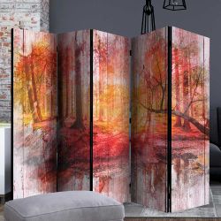 Herbstmotiv Paravent in Bunt Leinwand Füllung günstig online kaufen