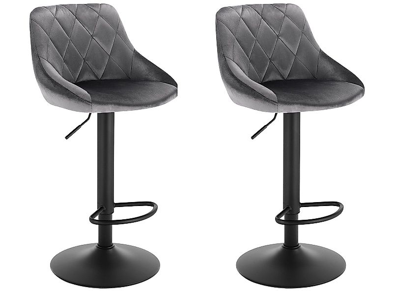 Woltu Barhocker (2 St), gut gepolstert, Samt, Höhenverstellbar, Drehbar günstig online kaufen
