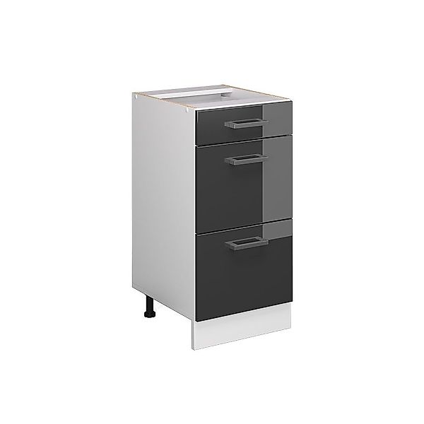 Vicco Schranksystem R-Line, Anthrazit Hochglanz/Weiß, 40cm günstig online kaufen