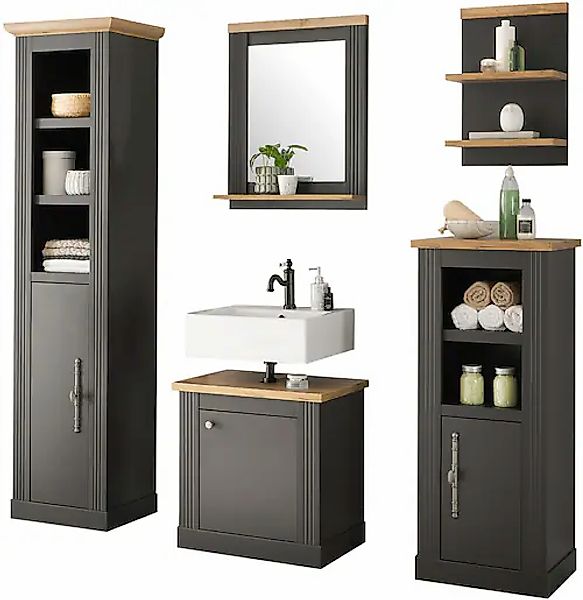 Home affaire Badmöbel-Set »WESTMINSTER, Bad im Landhausstil, 5-teiliges Bad günstig online kaufen