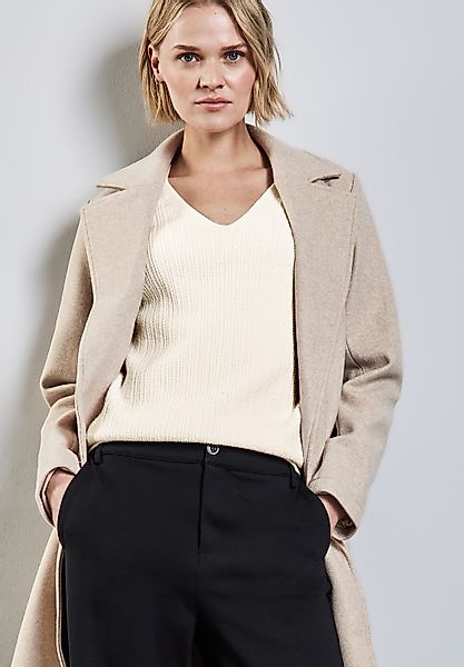 STREET ONE Strickpullover, mit Rippstrick-Struktur günstig online kaufen
