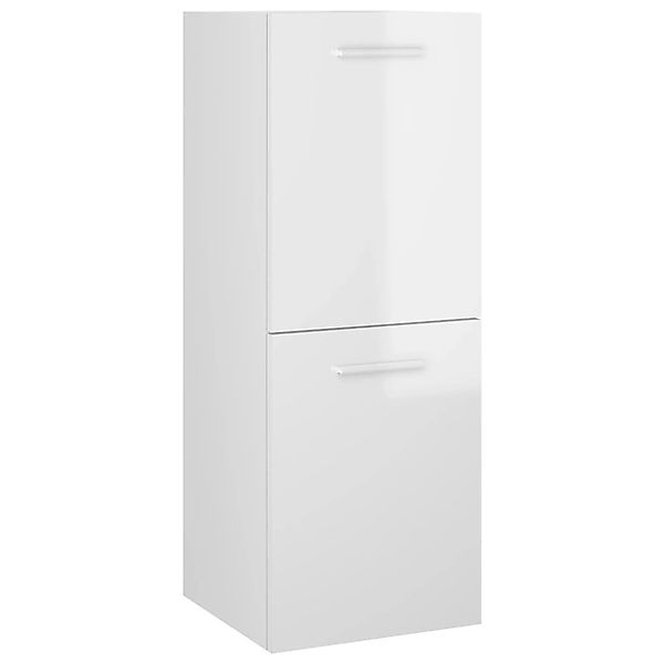 vidaXL Mehrzweckschrank Badezimmerschrank Hochglanz-Weiß 30x30x80 cm Spanpl günstig online kaufen