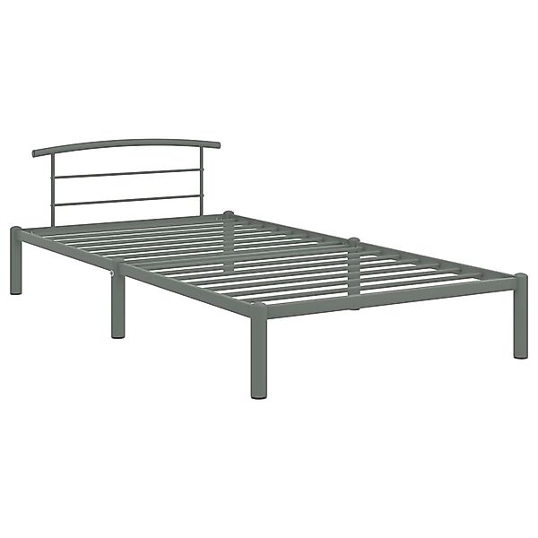 vidaXL Bettgestell Grau Metall 90x200 cm Modell 3618431 günstig online kaufen