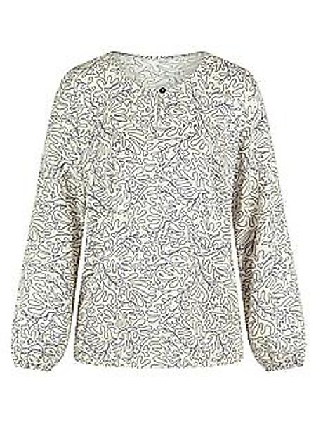 Bluse Rundhals-Ausschnitt Peter Hahn beige günstig online kaufen