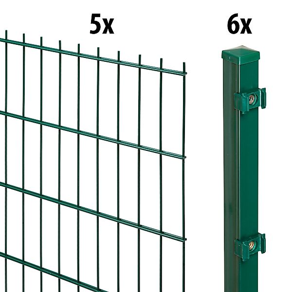 GARDEN 'N' MORE Doppelstabmattenzaun Standard, (11-St), günstig online kaufen