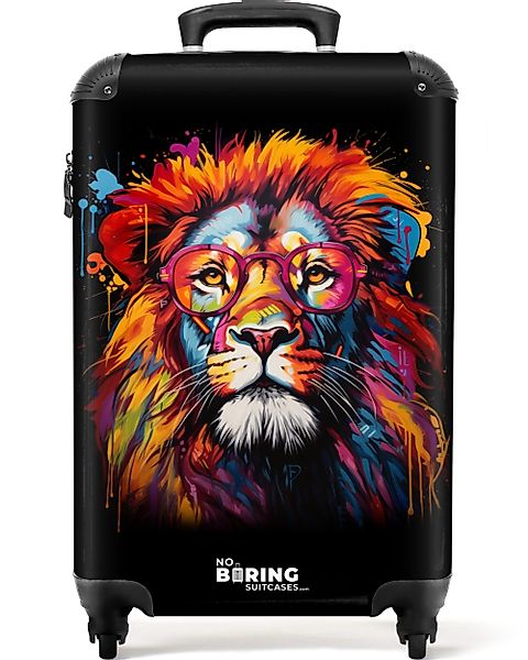 NoBoringSuitcases.com© Hartschalen-Trolley Bunter Löwe im Graffiti-Stil günstig online kaufen