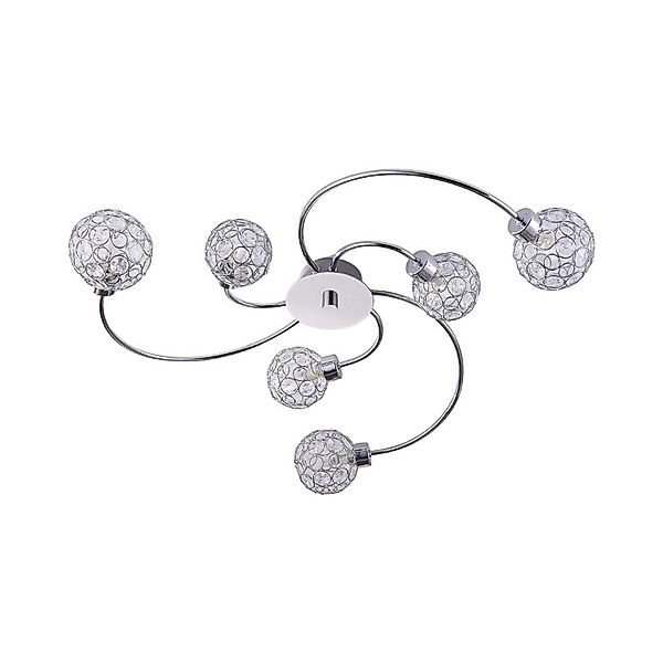 Lindby Deckenlampe Tyron 9620805 Modern in Chrom aus Metall 6-flammig G9 Wo günstig online kaufen